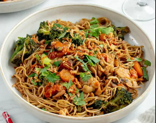 Wok de Poulet aux légumes et Nouilles